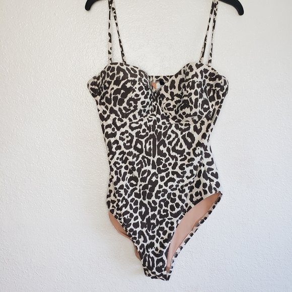J. Crew Other - J. Crew Underwire one-piece swimsuit leopard print